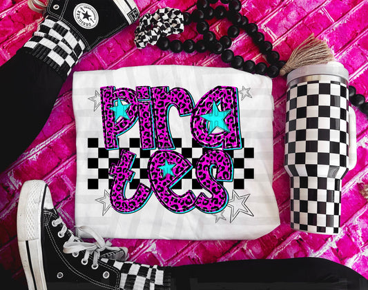 Pirates (pink neon leopard)