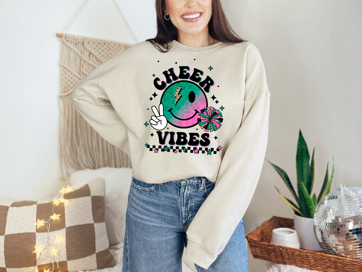 Cheer Vibes (pink/green)