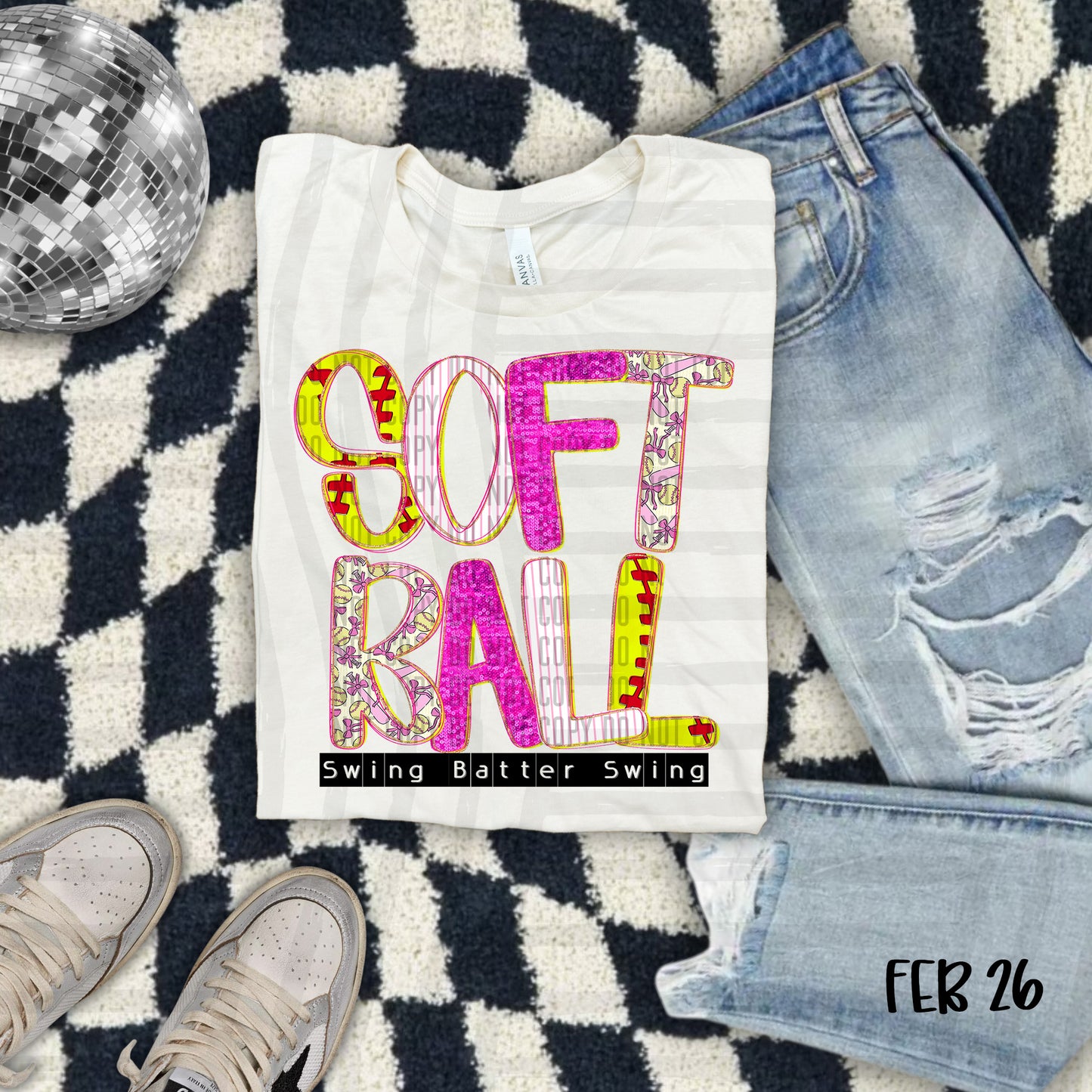 Softball Swing Batter Swing DTF Transfer