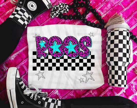 Roos (pink neon leopard)