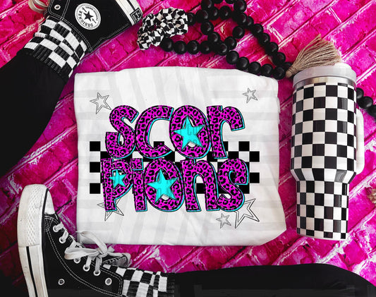 Scorpions (pink neon leopard)
