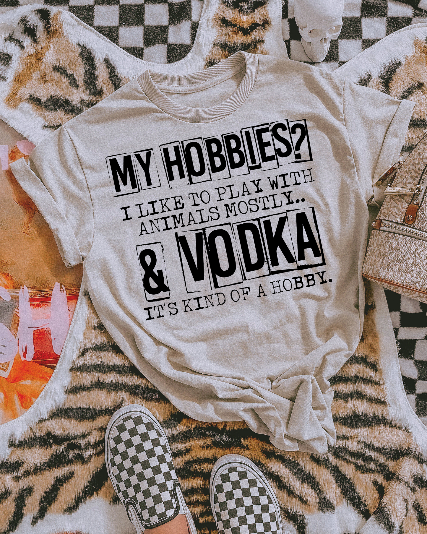 My hobbies? I like to play with animals mostly