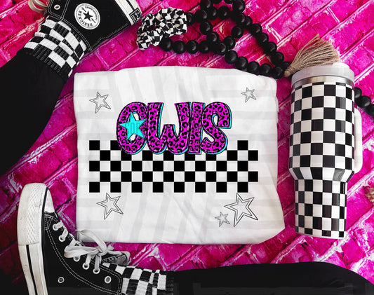 Owls (pink neon leopard)