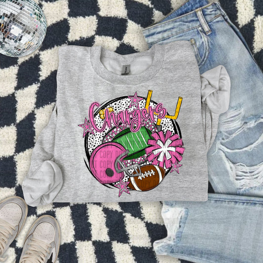 Chargers (football round pink)