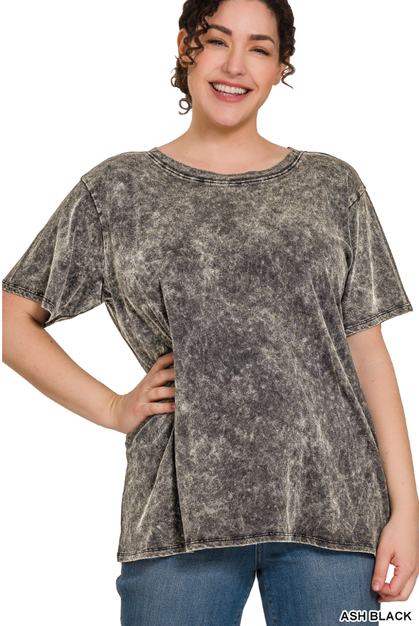 Plus Size Washed Tee