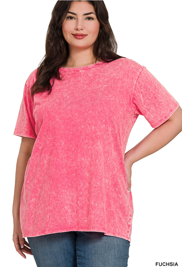 Plus Size Washed Tee