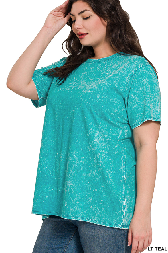 Plus Size Washed Tee