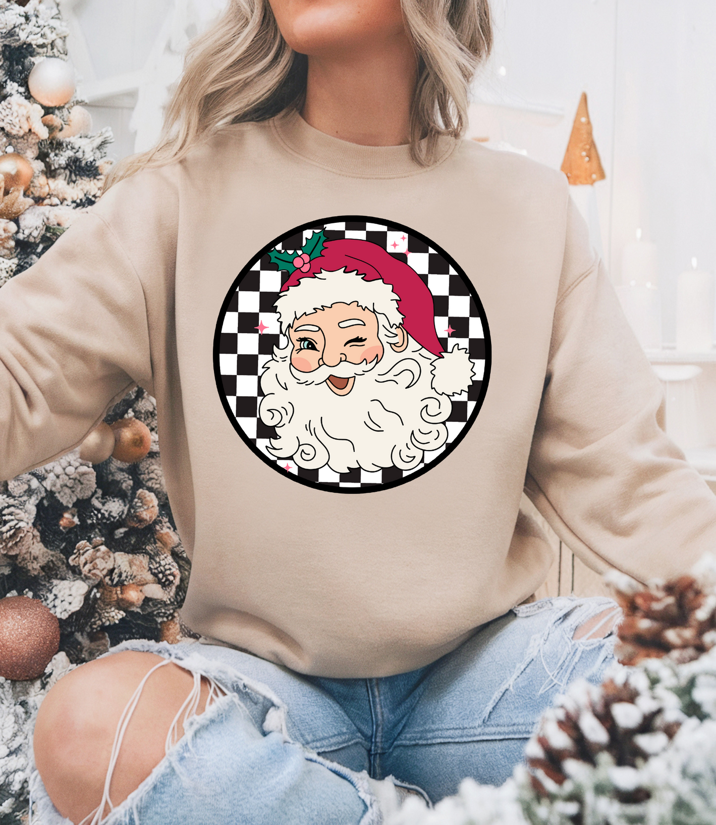 Checkered Santa