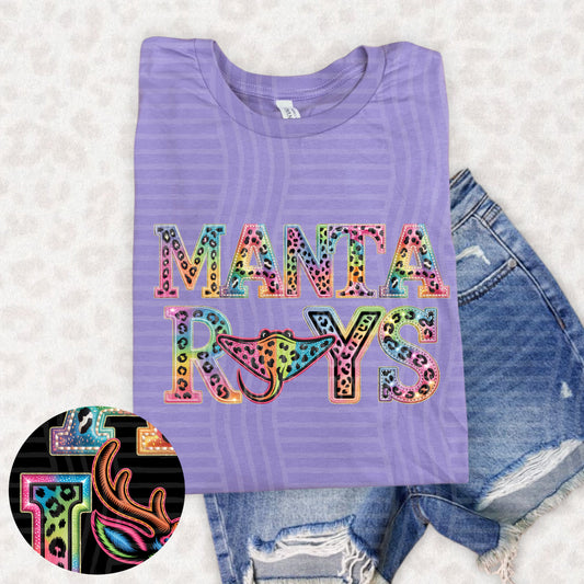 Manta Rays (pink neon leopard)
