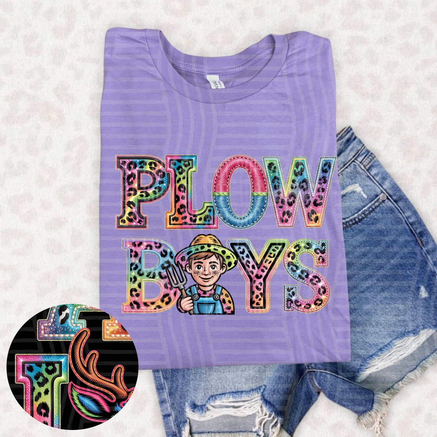 Plowboys (pink neon leopard)