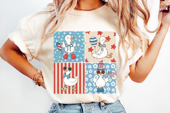 Fourth of July goose collage