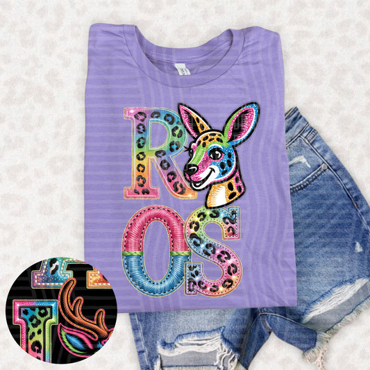 Roos (pink neon leopard)