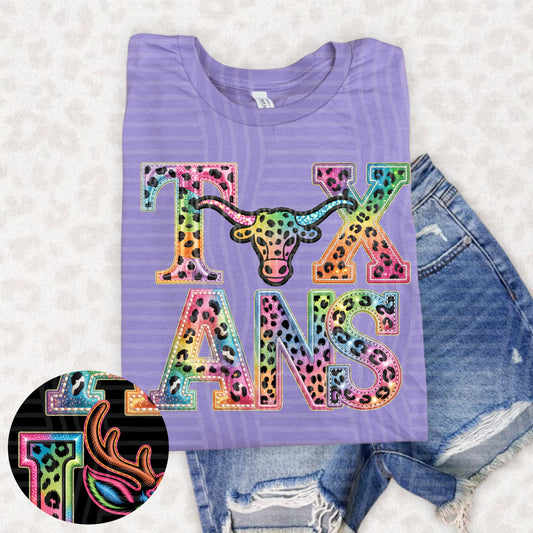 Texans (pink neon leopard)