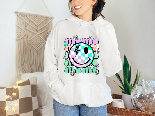 Retro Mama Checkered Smiley