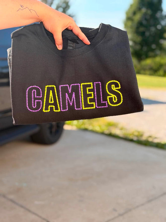 Dot Embroidery Mascot or Text of Choice