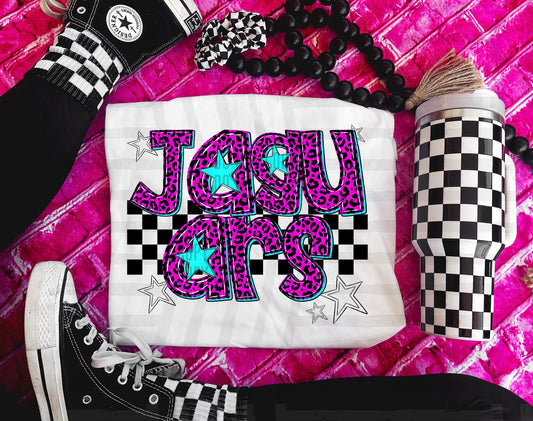 Jaguars (pink neon leopard)