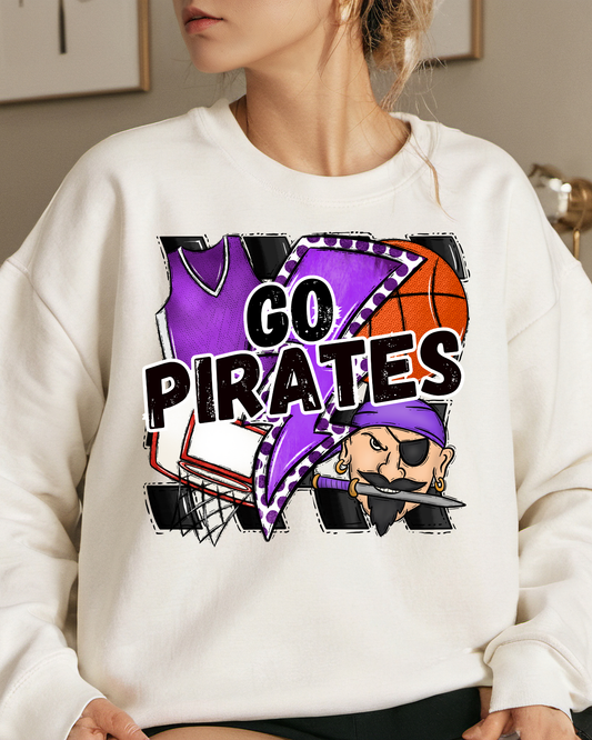 Go Pirates Basketball (purple)