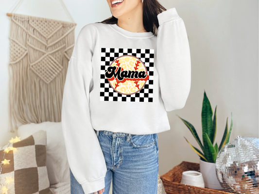 Baseball Mama Checkered