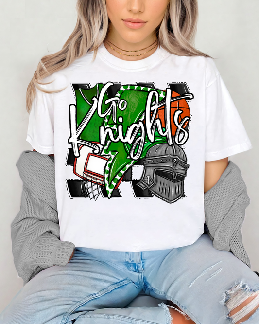 Go Knights Basketball (green)