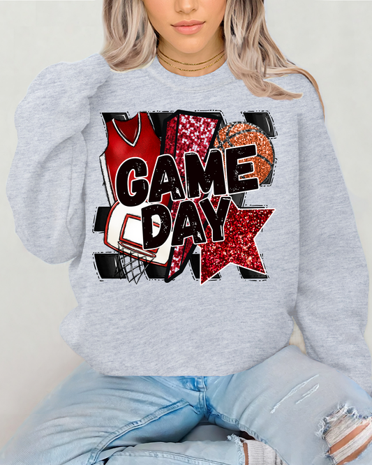 Game Day Basketball (red glitter star)