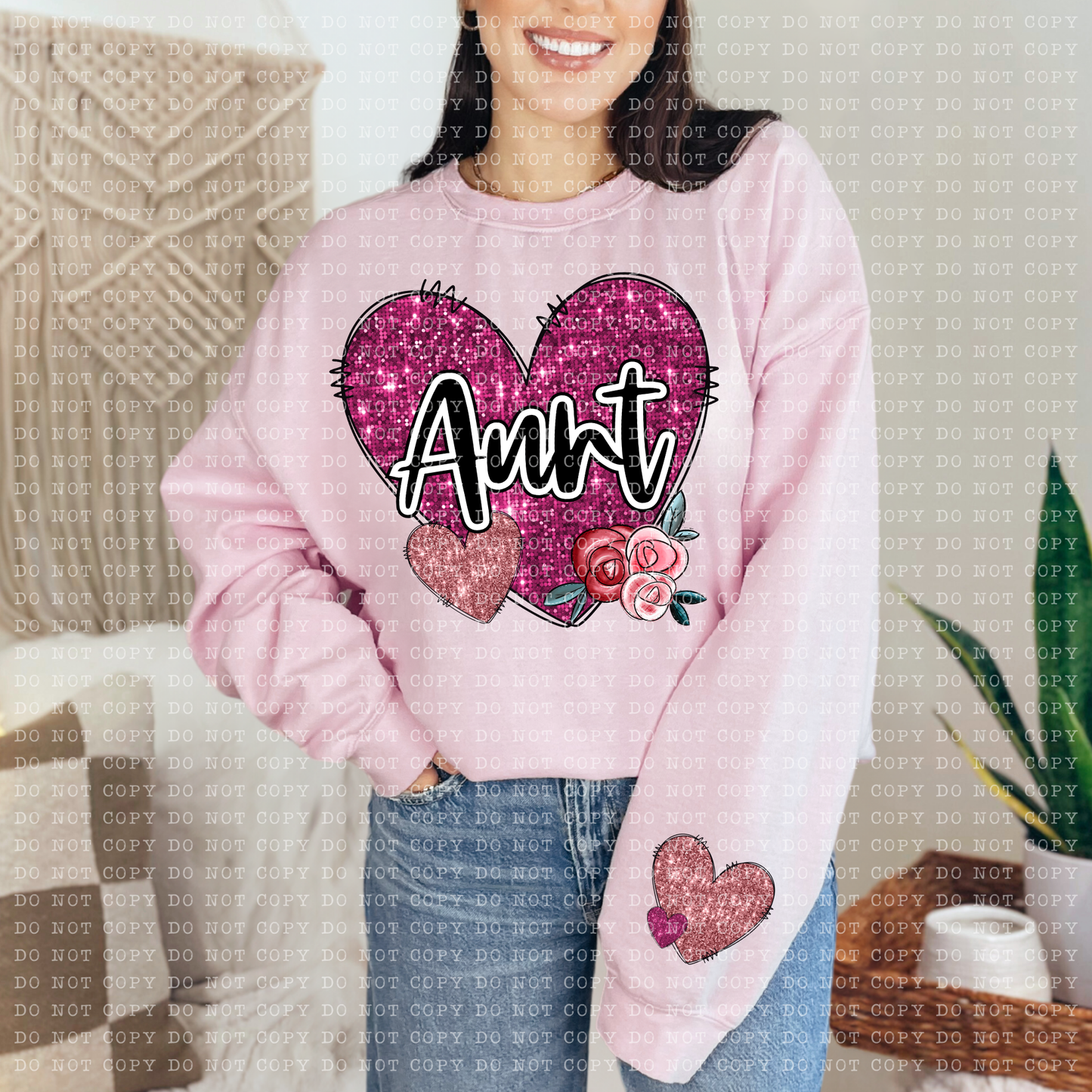Aunt Heart DTF Transfer