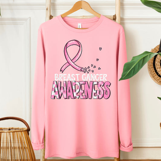 Breast Cancer Awareness-white (checkered pink)
