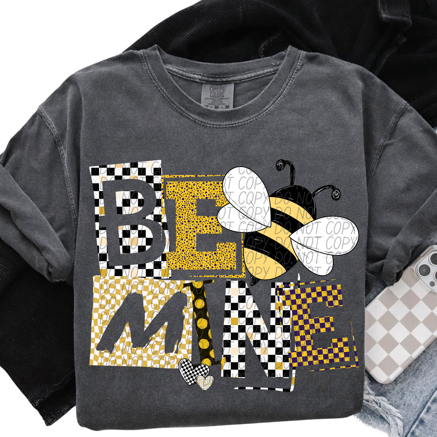 Bee Mine Valentine DTF Transfer