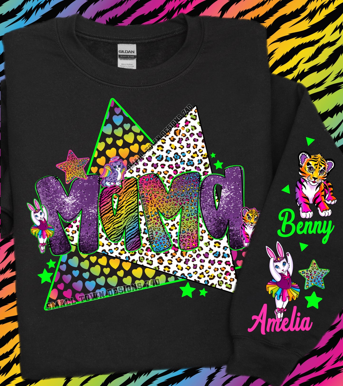 Mama Neon Animal Print DTF Transfer