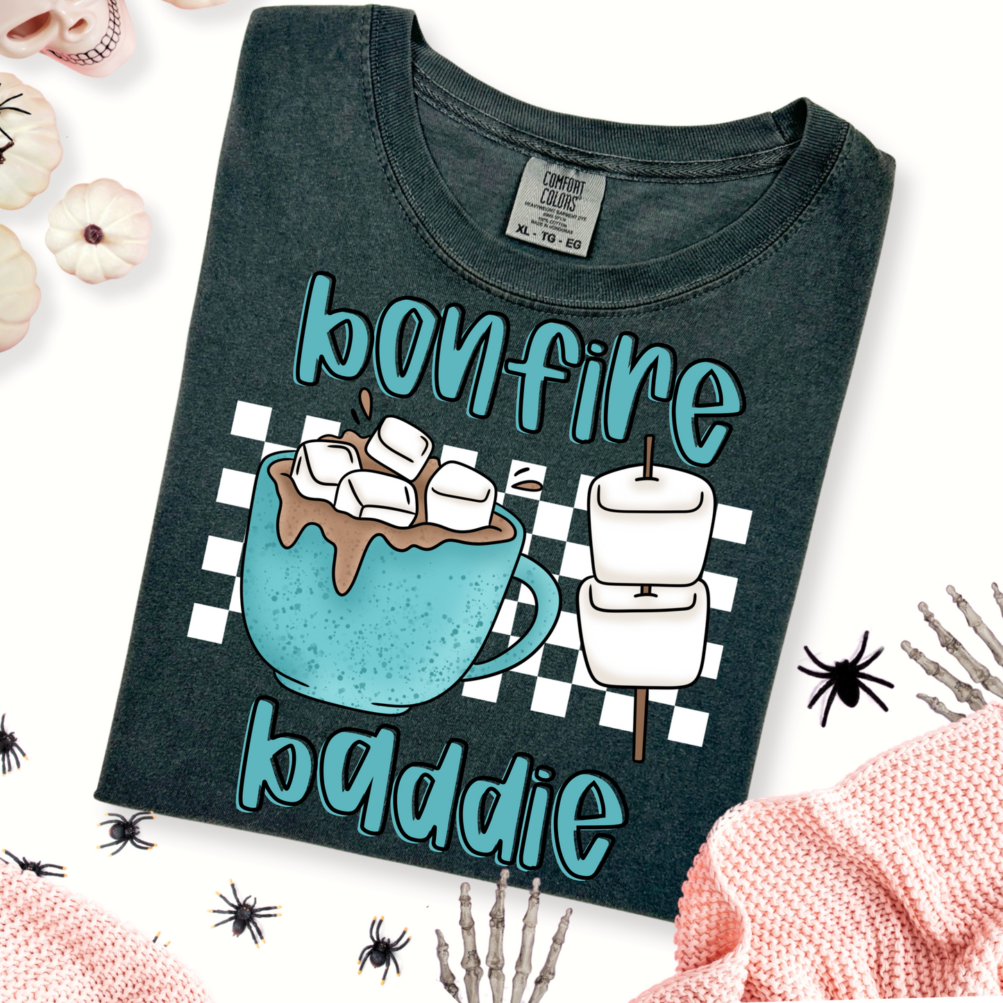 Bonfire Baddie (white checkered)