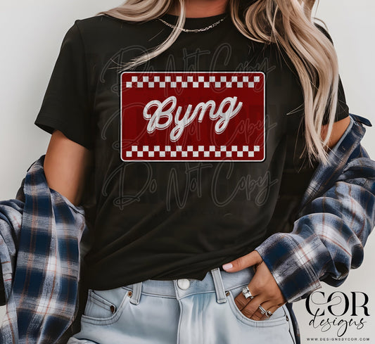 Byng (maroon/white)