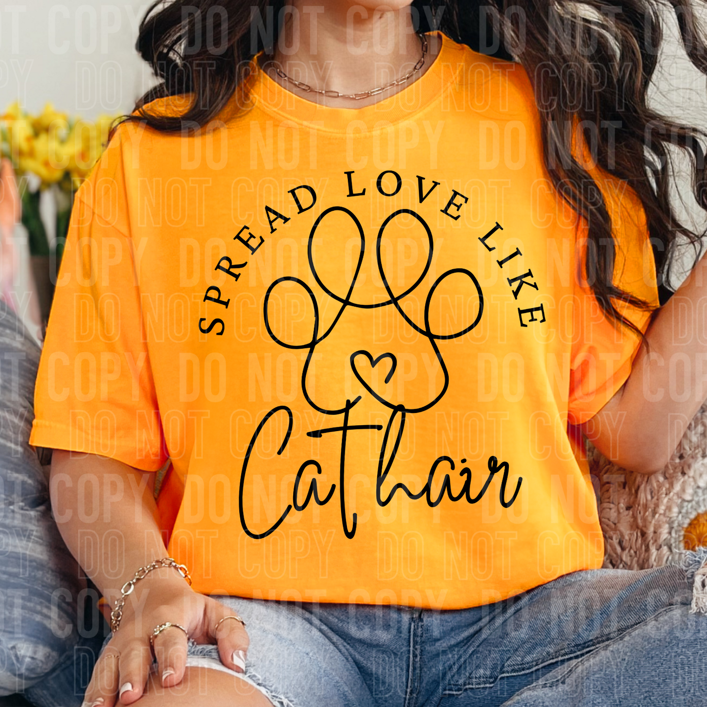Spread love like cat hair (black)