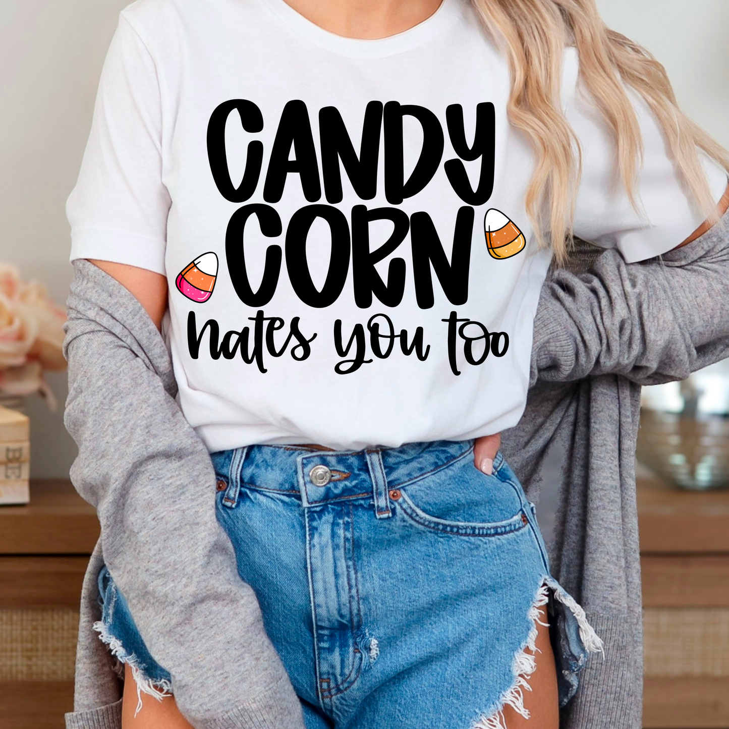 Candy corn hates you too (black)