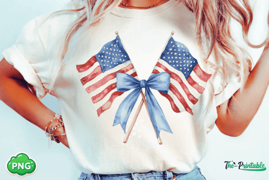 American Flags w/Bows