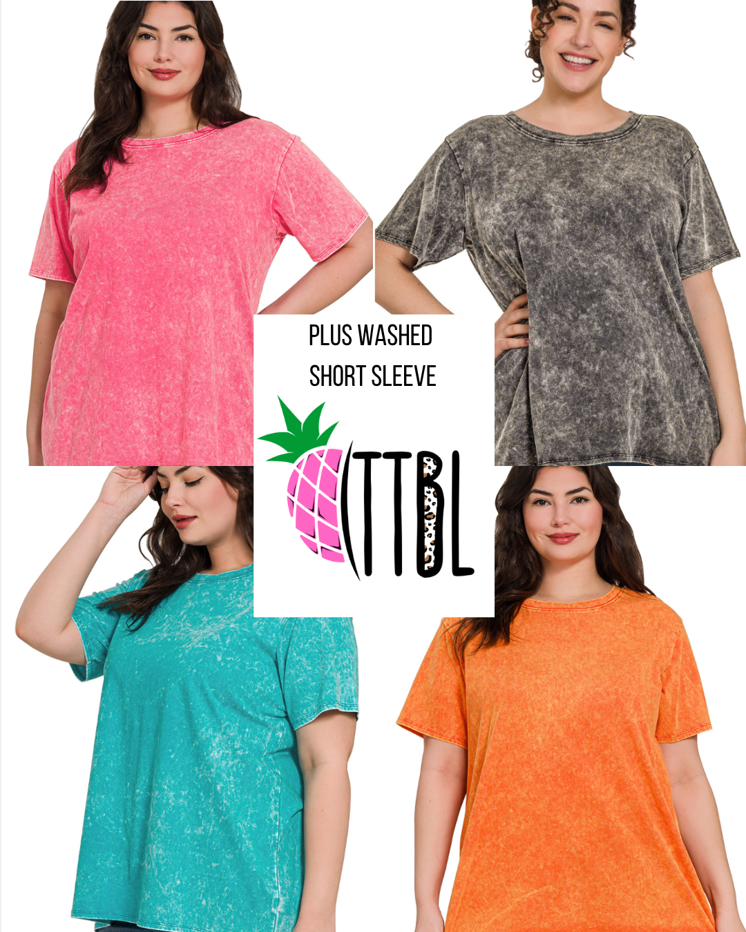 Plus Size Washed Tee