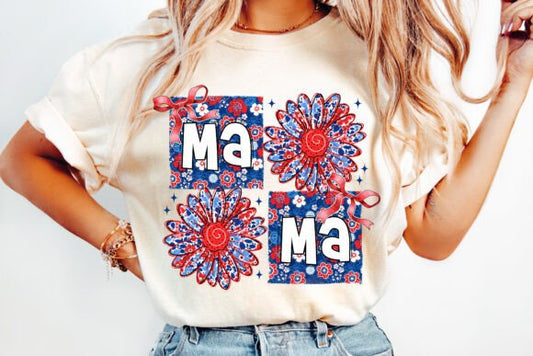 Floral American Mama
