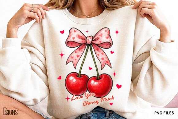 Love You Cherry Much DTF Transfer