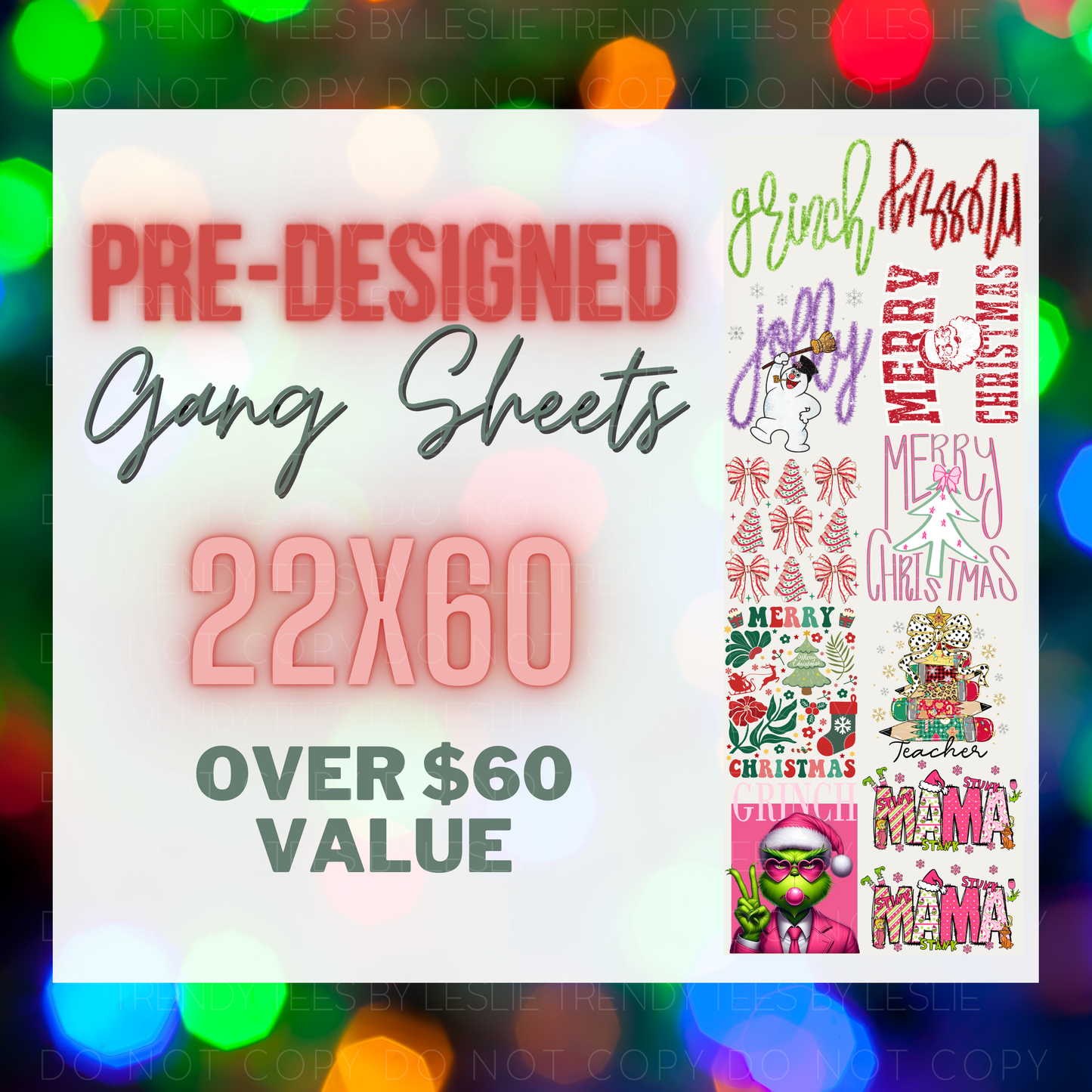 Whimsical Christmas Gang Sheet