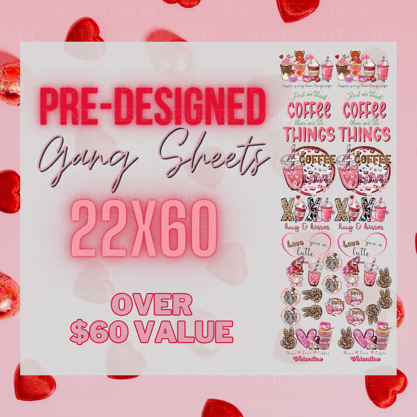 Coffee Valentines Gang Sheet