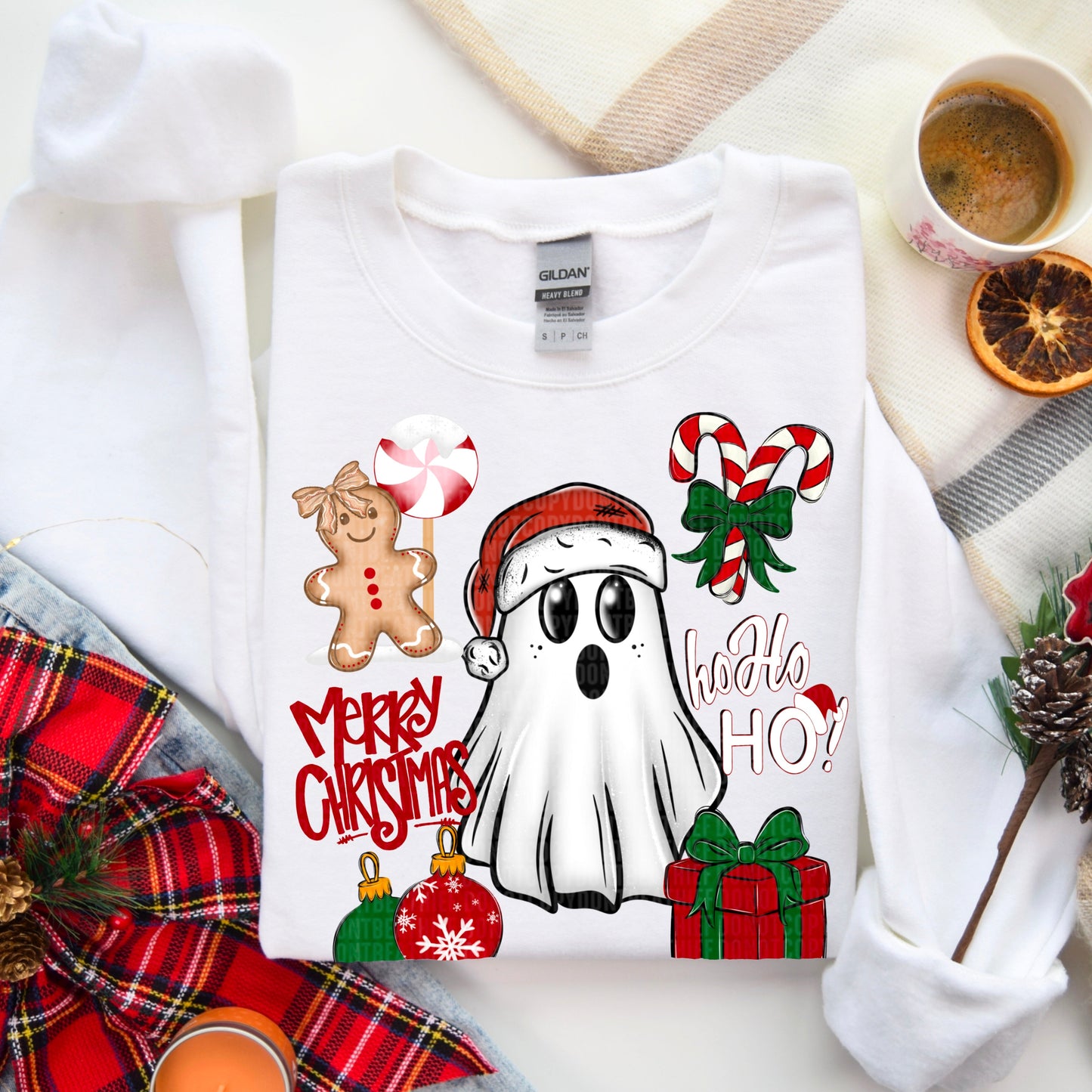 Ghostly Christmas Collage