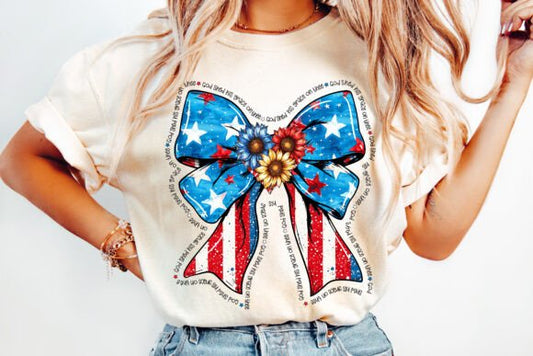 American bow w/flowers
