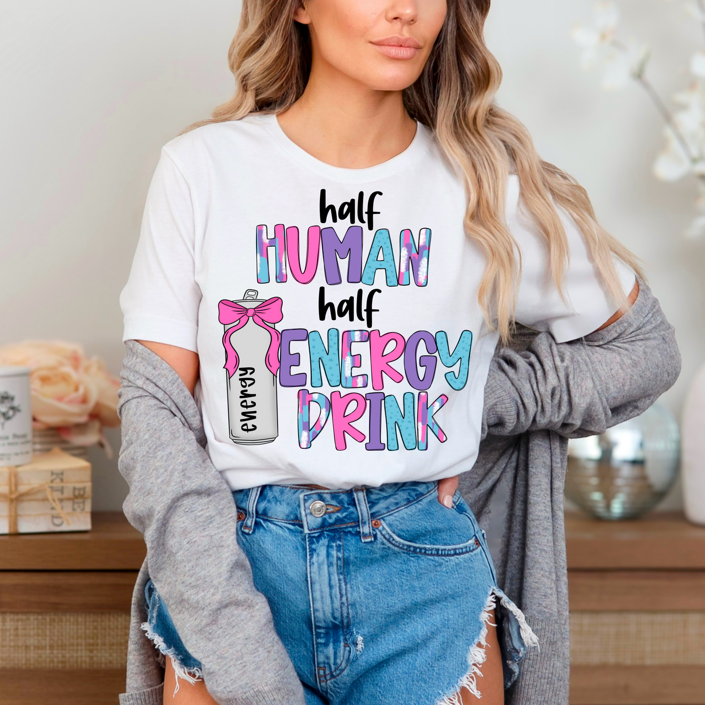 Half human half energy drink