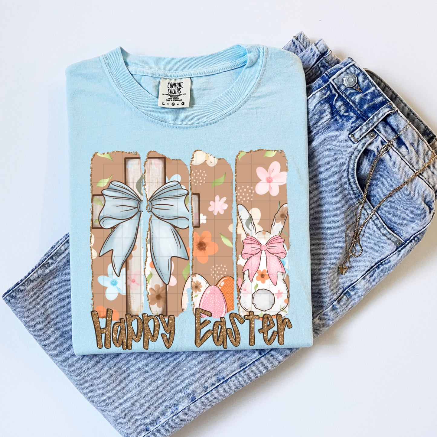 Happy Easter Brushstroke Design – DTF Transfer
