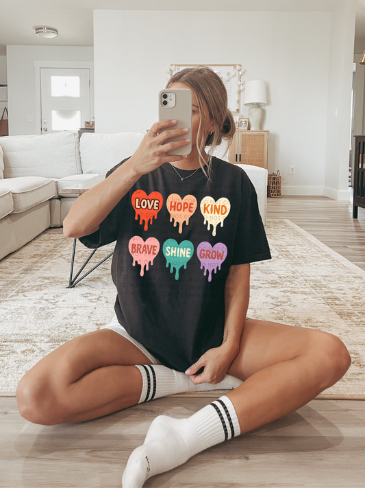 Heart drip words