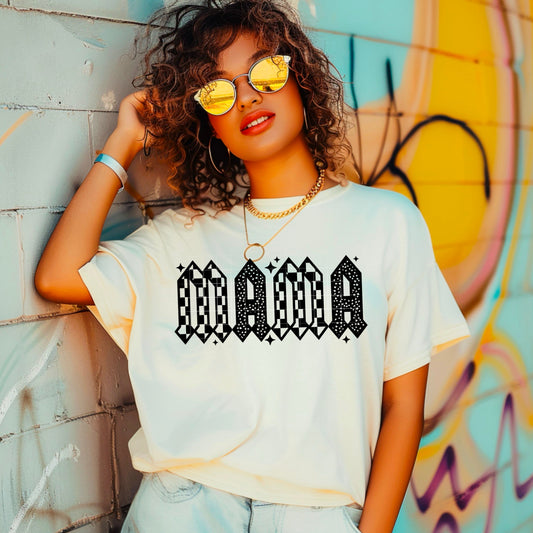 Checkered Mama (black)