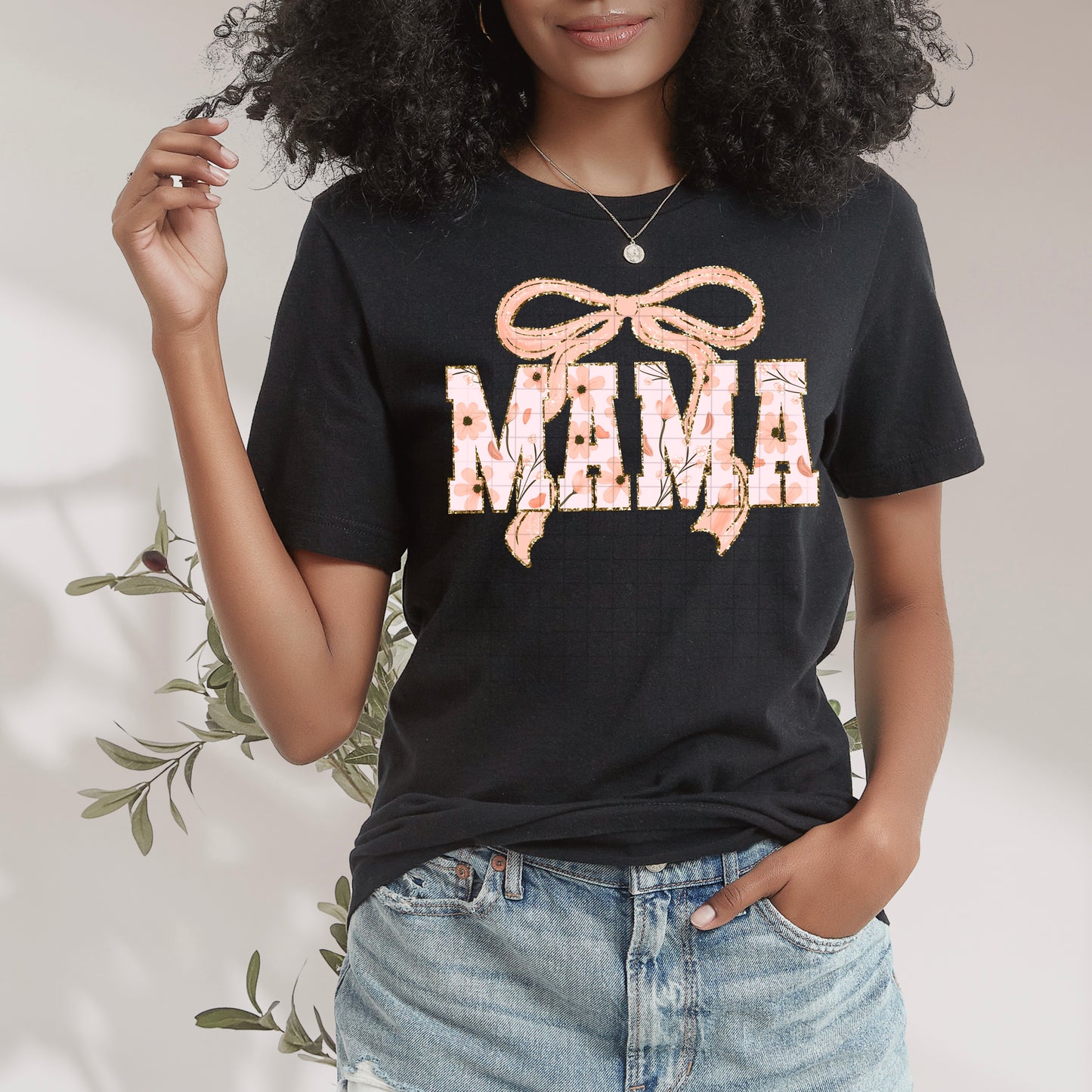 Mama Floral Bow DTF Transfer