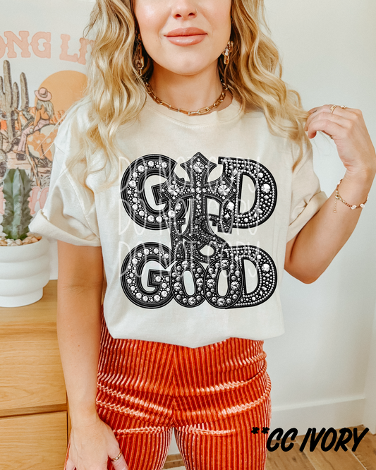 God is good (rhinestones)