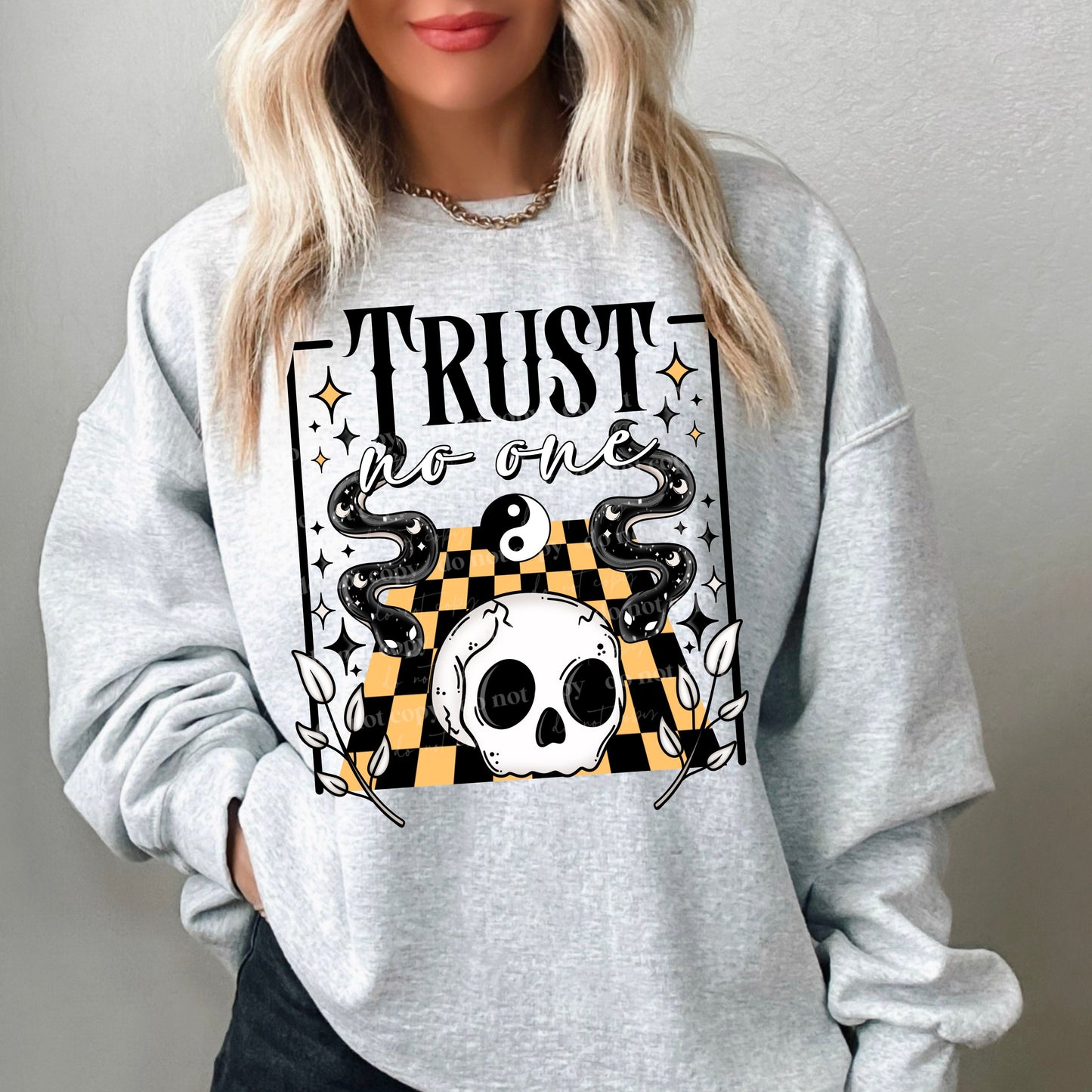 Trust No One (Checkered Skull)