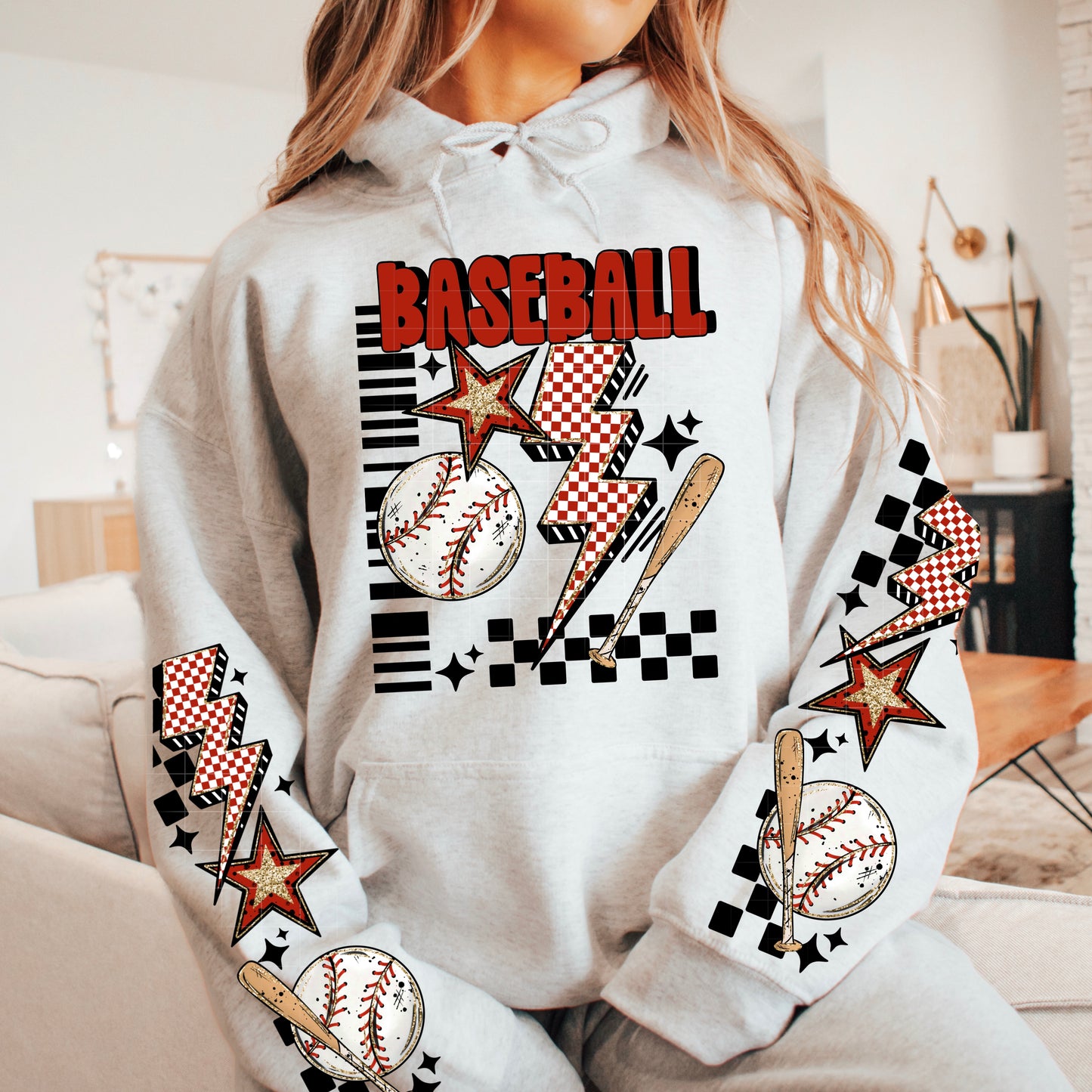 Baseball Retro Graphic DTF Transfer (sleeves)