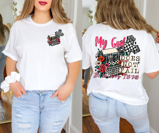 My god does not fail (Front)