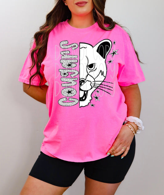 Black and White Cougars